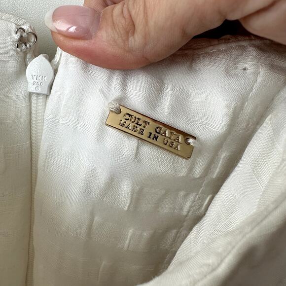 Cult Gaia Simona Seersucker Linen Midi Dress - Picture 7 of 7